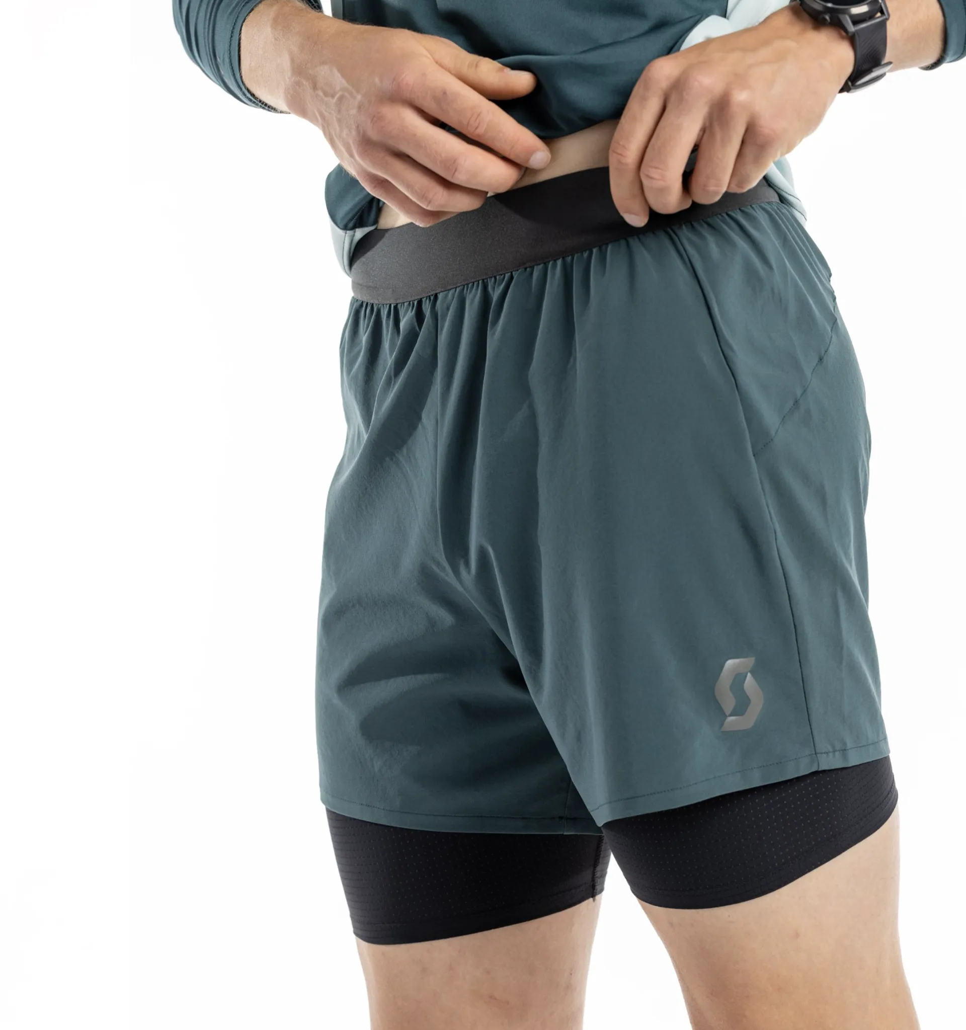 Scott Endurance Tech Men's Hybrid Shorts green Run and Ride