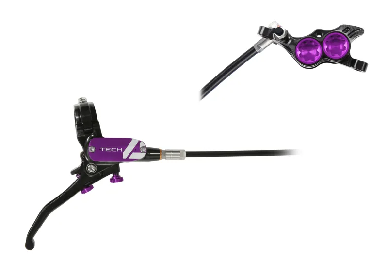 Hope Tech 4 E4 Brake - No Rotor - Black Purple-1