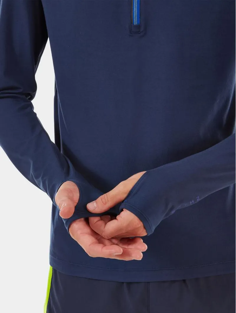 Ronhill Mens Tech Thermal Half Zip Tee - Navy Blue-2