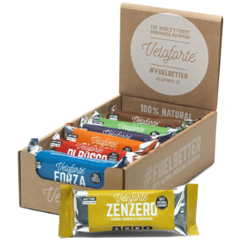 Veloforte Mixed Natural Energy Bar - Box of 12 x 62g