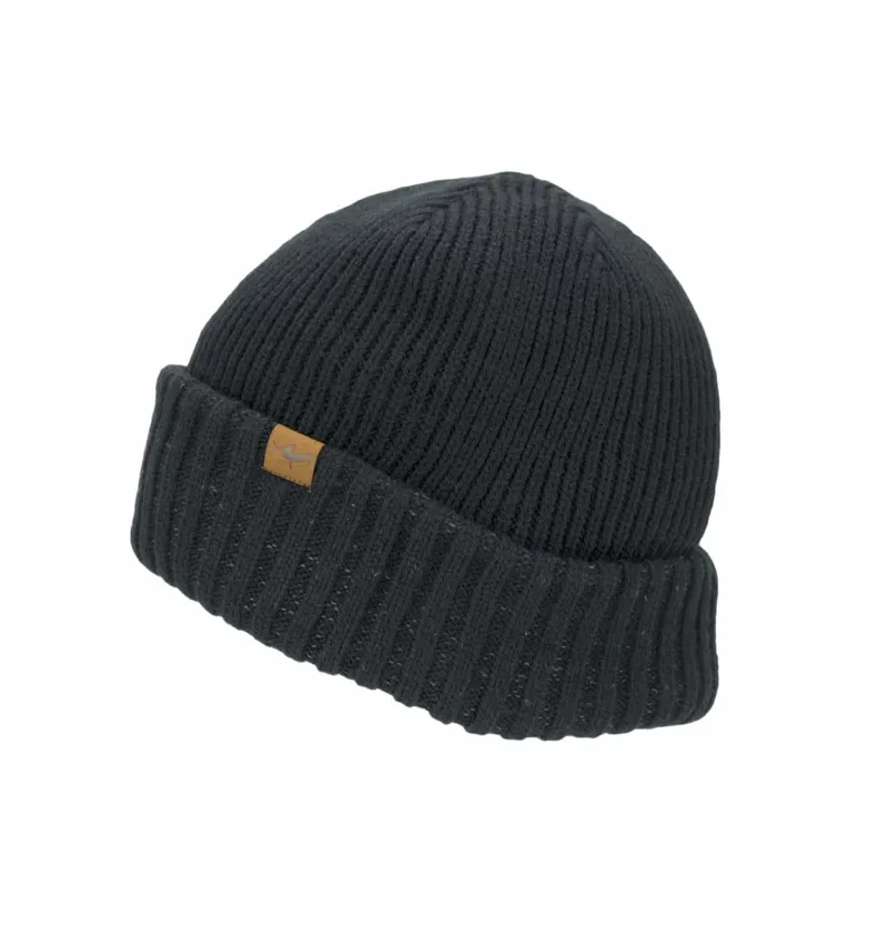 Sealskinz Waterproof Cold Weather Roll Cuff Beanie Hat - Black