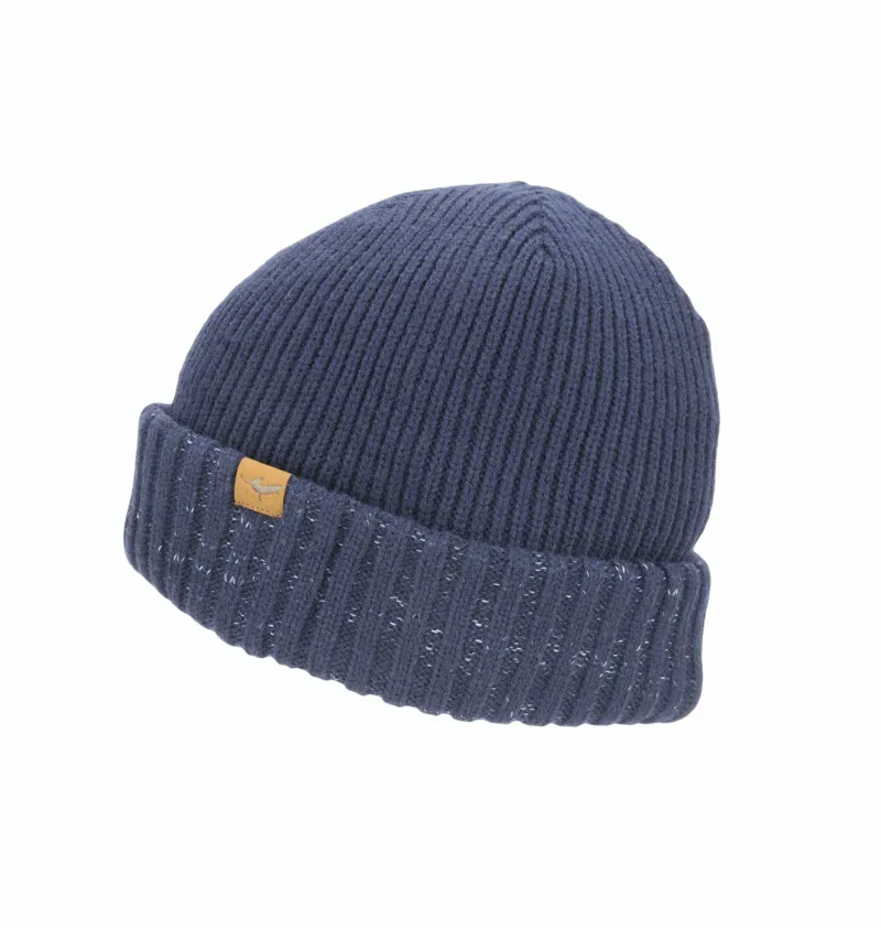 Sealskinz Waterproof Cold Weather Roll Cuff Beanie Hat - Navy