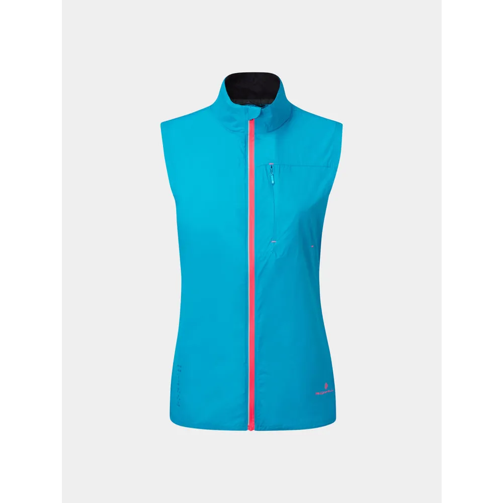 Ronhill Womens Tech LTW Gilet - Azure Hot Pink