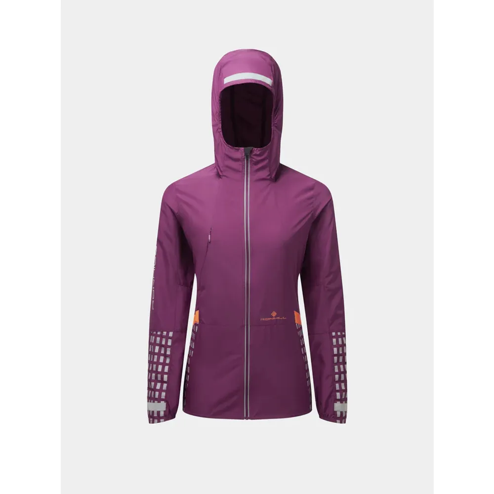 Ronhill Womens Tech Afterhours Jacket - Grape Mango Reflect
