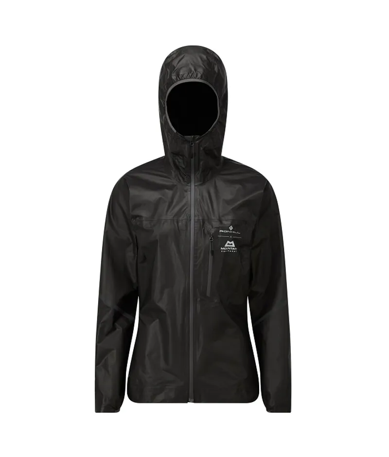  Ronhill Womens core Jacket, All Black, 8 : Clothing