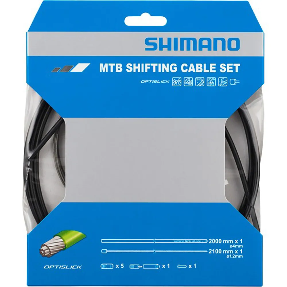 Shimano OPTISLICK MTB Gear Cable Set Rear - Black