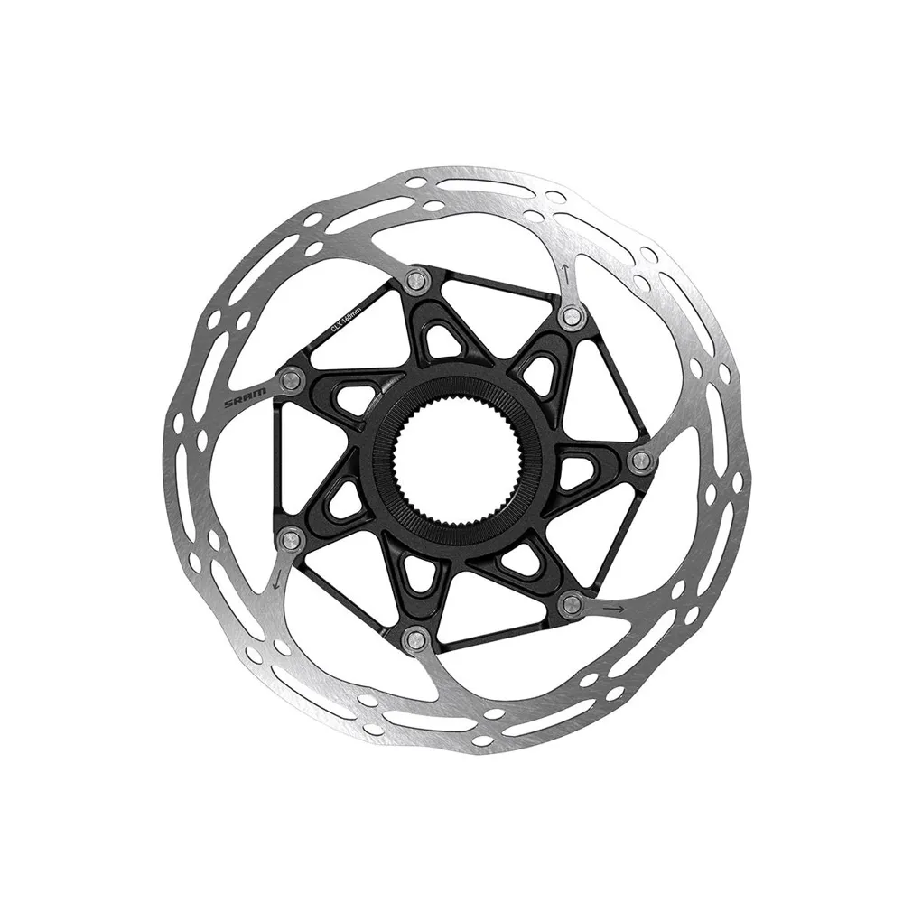 SRAM Rotor Centerline 2 Piece Centerlock Rounded - Black Silver