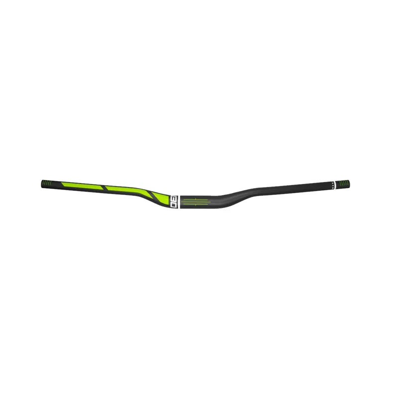 Deity Topside Aluminium Handlebar 35mm Bore 25mm Rise: Black/GREEN 800mm