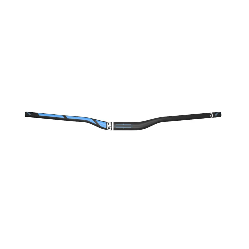 Deity Topside Aluminium Handlebar 35mm Bore 25mm Rise: Black/Blue 800mm