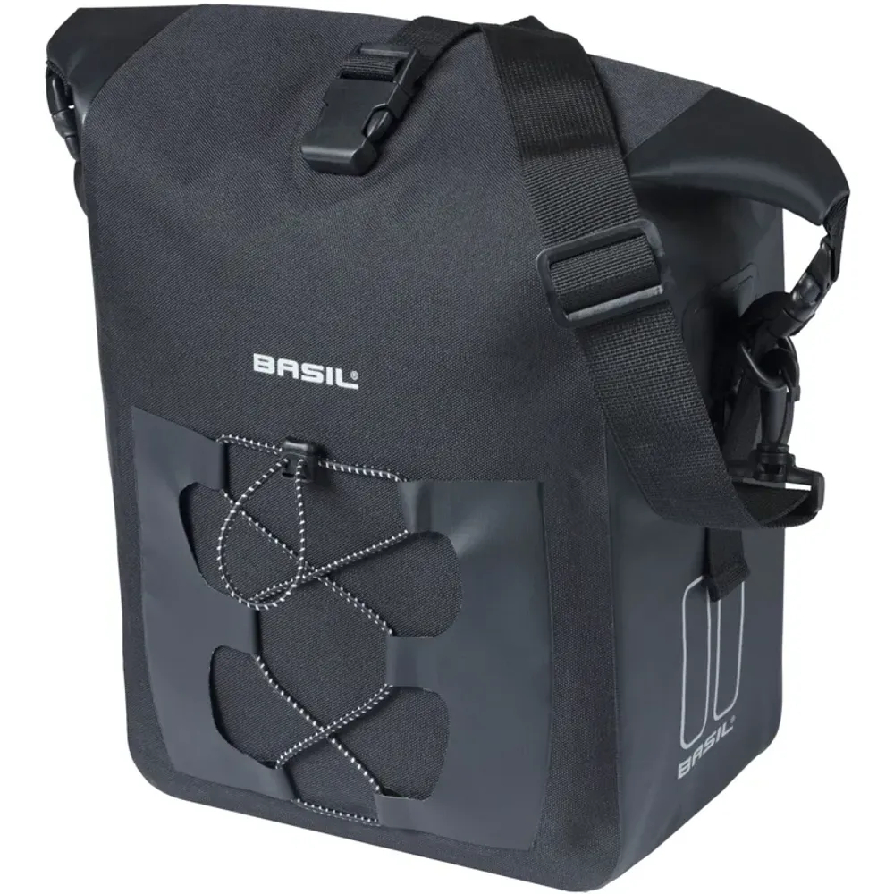Basil Navigator Waterproof Single Pannier 12-15L - Black