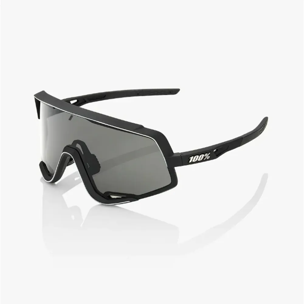 100% Glendale Soft Tact Smoke Lens Sunglasses - Black