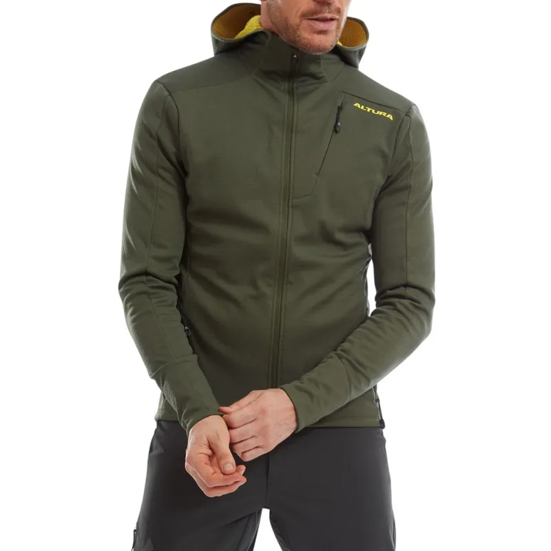 Altura Cave Softshell Cycling Hoodie - Olive