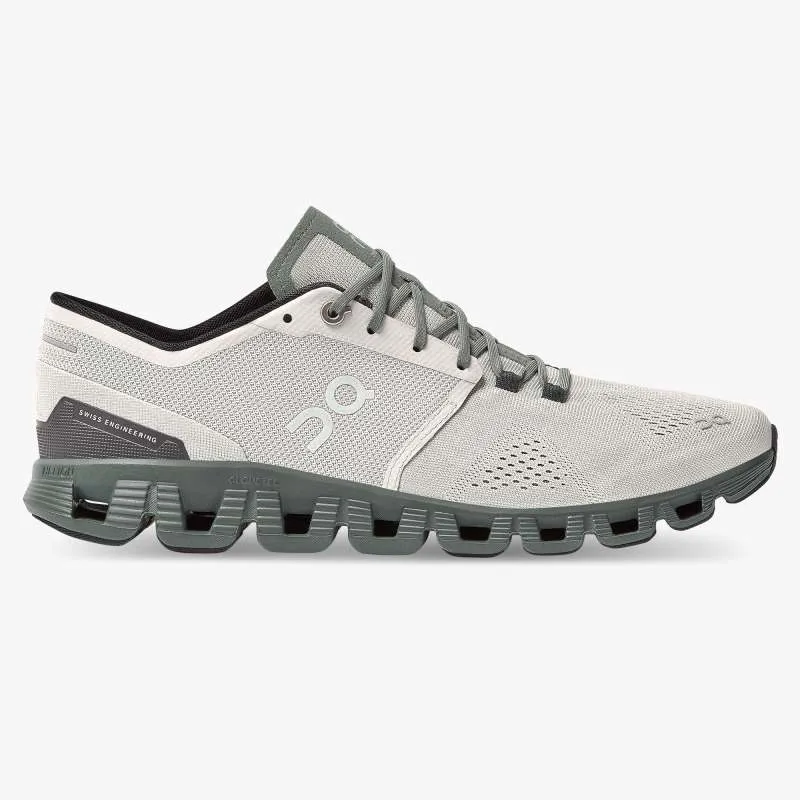 On Cloud X Road Running Shoe Glacier Olive Run and Ride