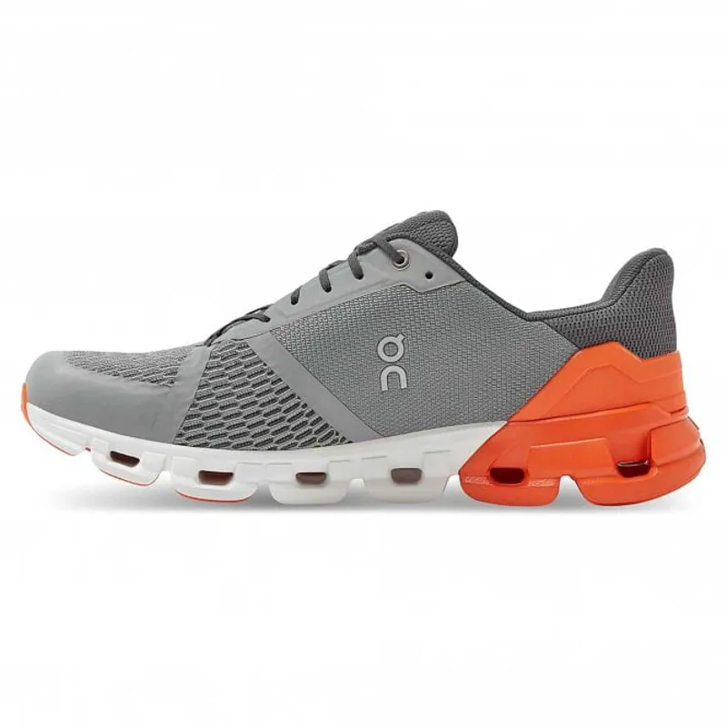 On Cloudflyer Light Support Road Running Shoe - Grey Orange - 12-1