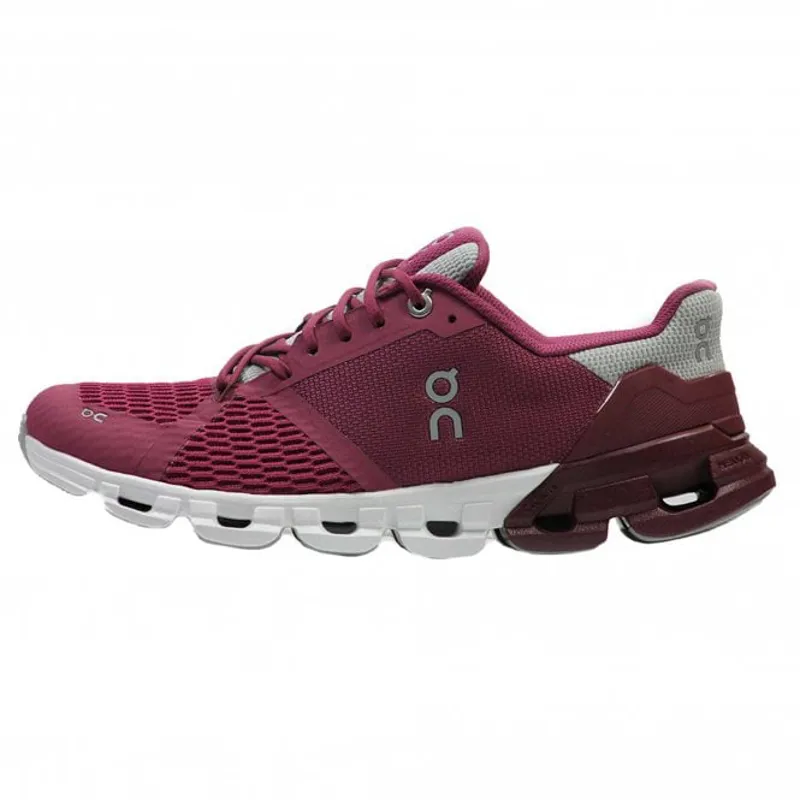 On Cloudflyer Womens Light Support Road Running Shoe - Magenta Mulberry-1