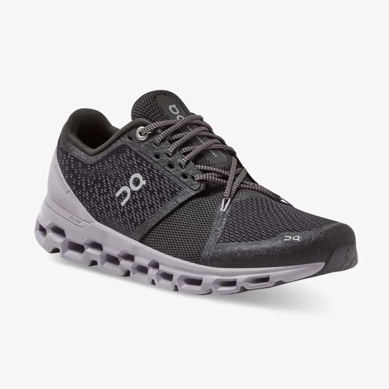 On Cloudstratus Womens Road Running Shoes Black Run and Ride