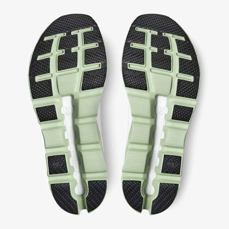 On Cloudstratus V2 Road Running Shoes - White Green Black-2