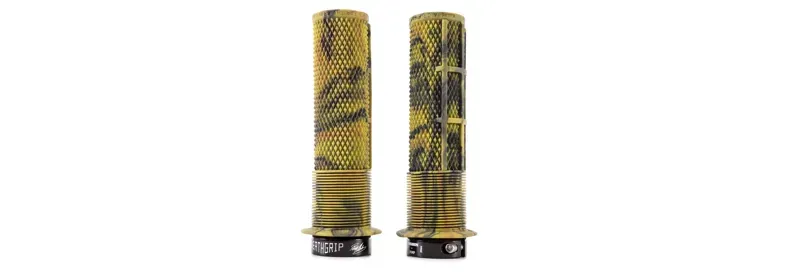 DMR DeathGrip 2 Flanged MTB Grips - Camo Green Black Thick