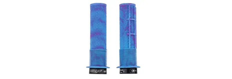DMR DeathGrip 2 Flanged MTB Grips - Marble Blue Thick