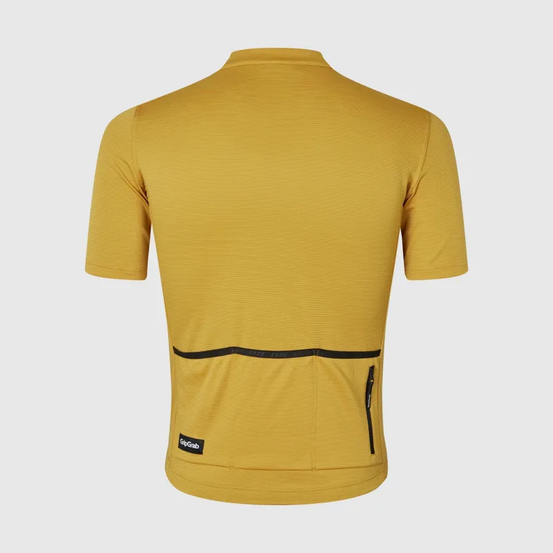 GripGrab Gravelin Merinotech Short Sleeved Jersey - Mustard Yellow-1