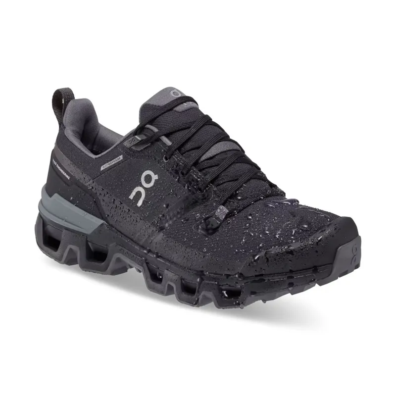 On Cloudwander Waterproof Womens Trail Running Shoe - Black-1