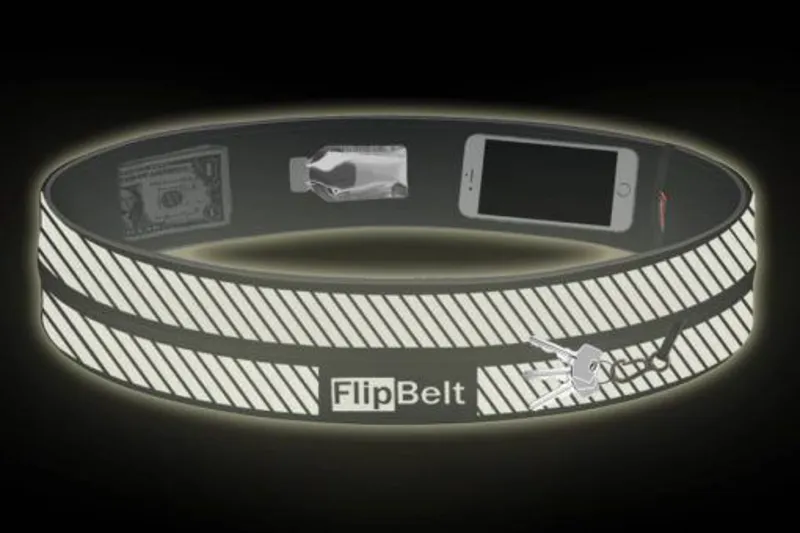 FlipBelt Reflective Running Belt Black Small-1