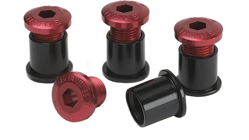Gamut Single Ring Chainring Bolts Red Black