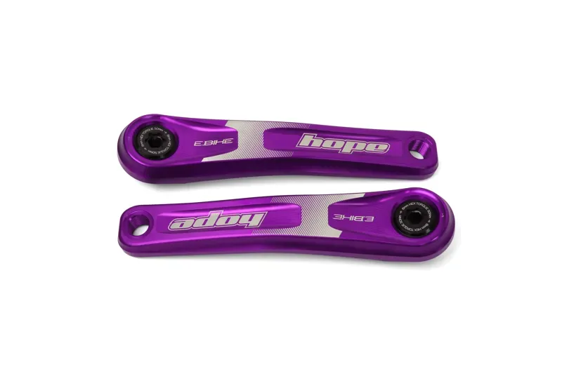 Hope E-Bike 155mm Crankset in Purple Gen 2 or 4