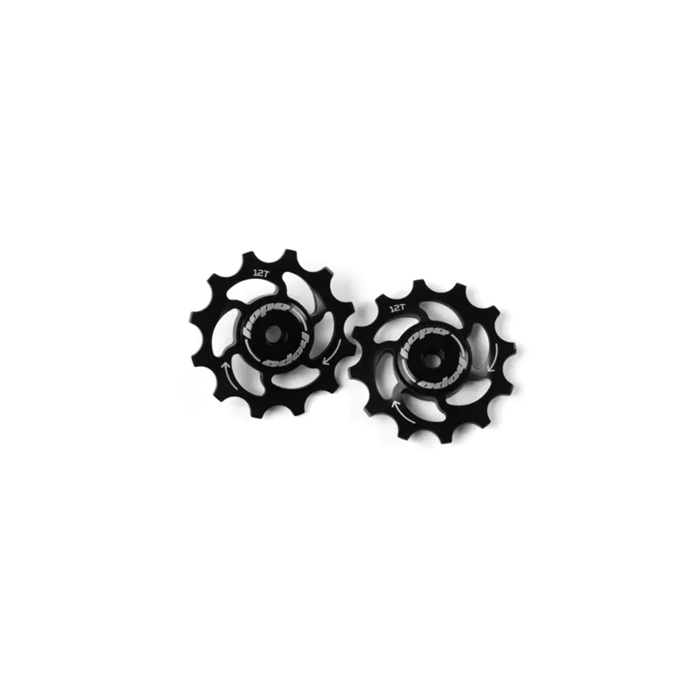Hope 12 Tooth Jockey Wheel Pair in Black