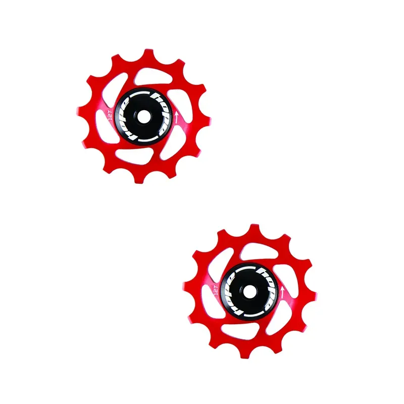 Hope 12 Tooth Jockey Wheel Pair in Red