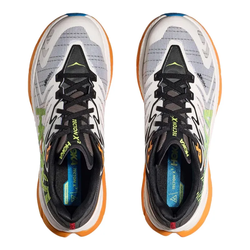 Hoka Tecton X 2 Trail Running Shoes - White Solar Flare-3