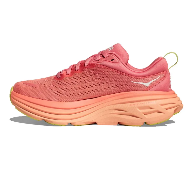 Hoka Bondi 8 Womens Road Running Shoe - Coral Papaya-4