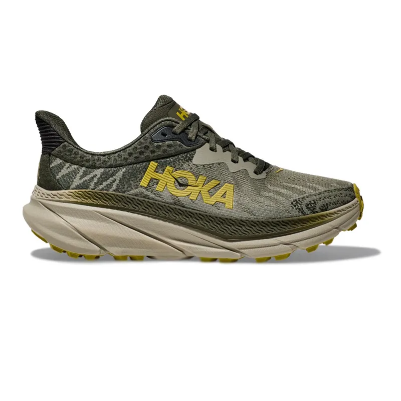 Hoka Challenger 7 Wide All-Terrain Running Shoes - Olive Haze Forest Cover