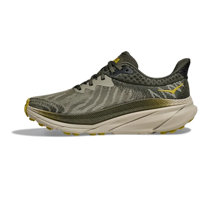 Hoka Challenger 7 Wide All-Terrain Running Shoes - Olive Haze Forest Cover-2