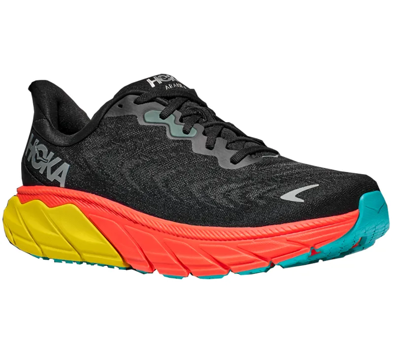 Hoka Arahi 6 Road Running Shoe - Black Flame - Run and Ride