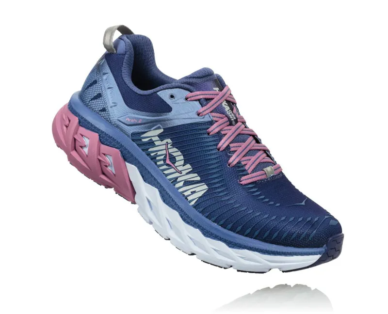 Hoka Arahi 2 Womens Stability Road Running Shoe Marlin Blue Rib