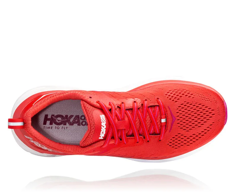 Hoka Arahi 3 Womens Support Road Running Shoe Poppy Red-4