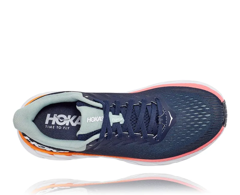 Hoka Clifton 7 Road Running Shoe Womens Black Iris And Blue Haze-1