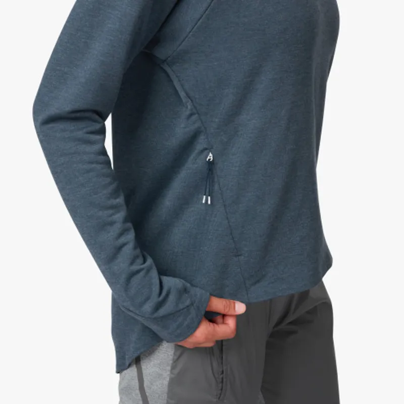 on running navy hoodie