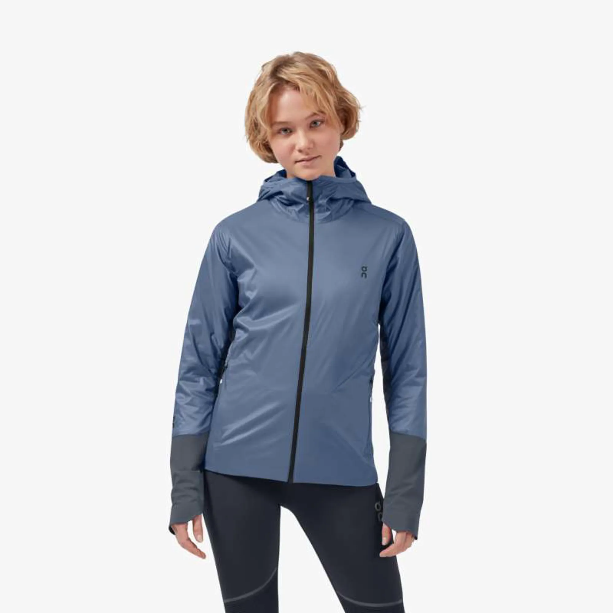 On Running Womens Insulator Jacket - Cerulean Dark - Run and On Running Womens Insulator Jacket - Cerulean Dark - Run and