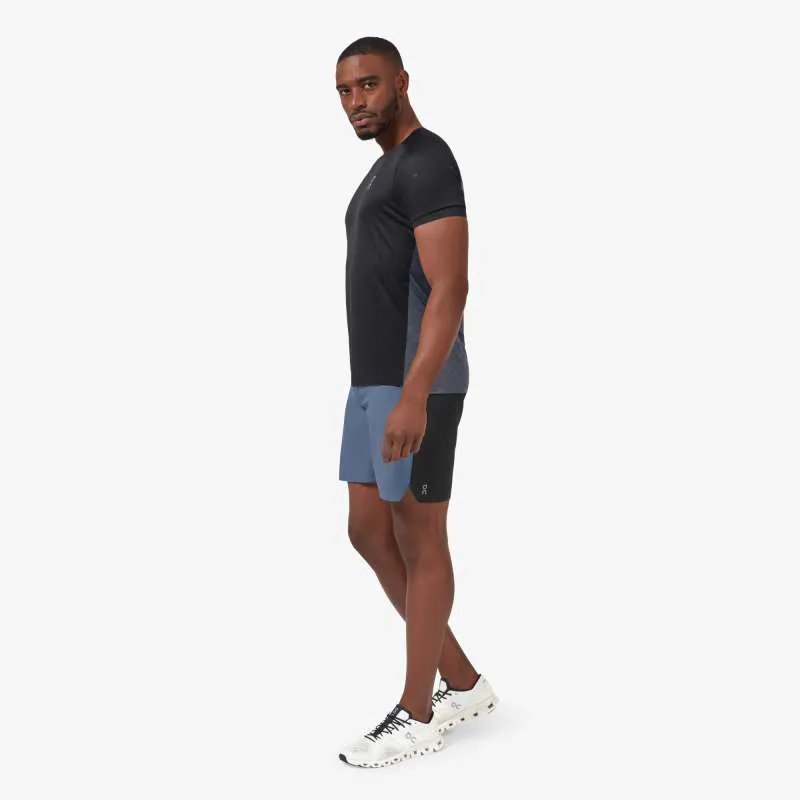 On Running Mens Lightweight Shorts - Cerulean Black-1