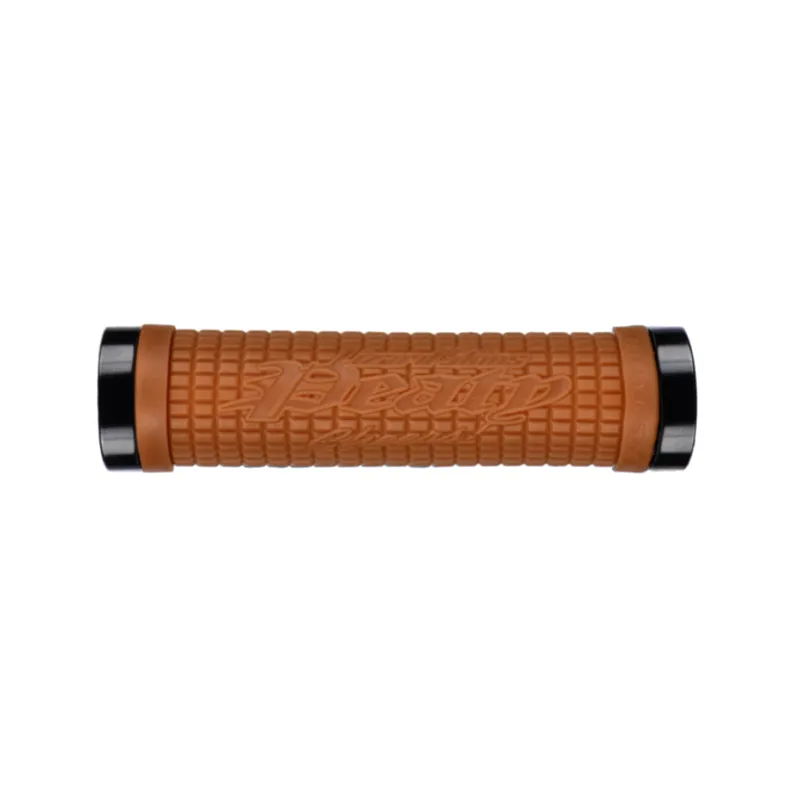 Lizard Skins Peaty Lock-On Grips - Gum Brown
