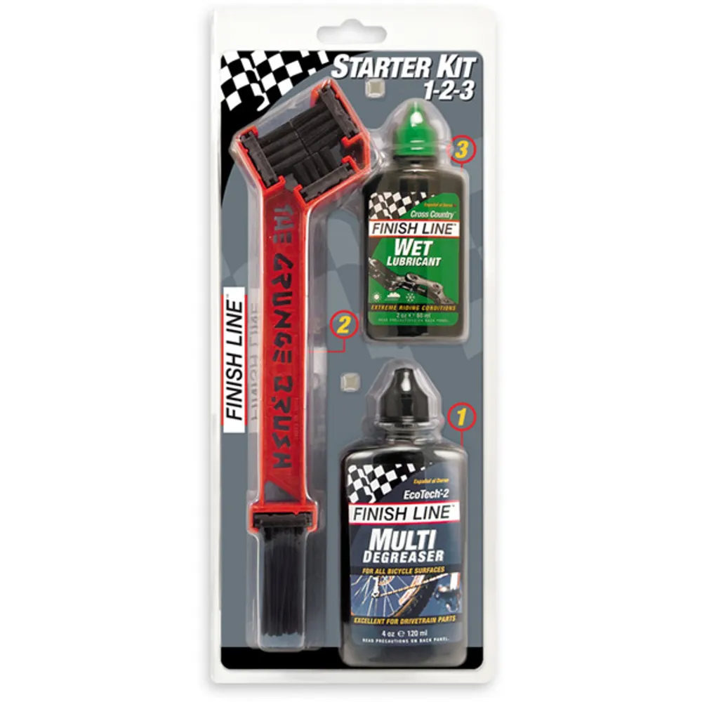 Finish Line Starter Kit 1-2-3 Brush w/4 oz Degreaser and 2 oz Lube