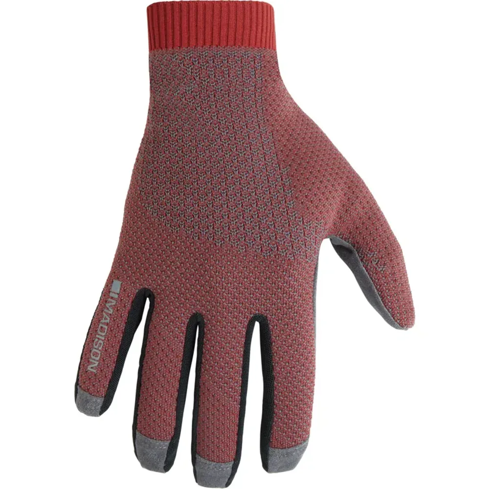 Madison Flux Knit Trail Gloves - Mineral Red