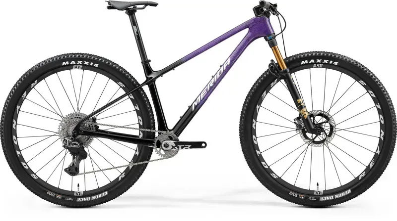 2026 Merida Big Nine 10K Carbon Hardtail MTB - Splatter Purple Black Flash