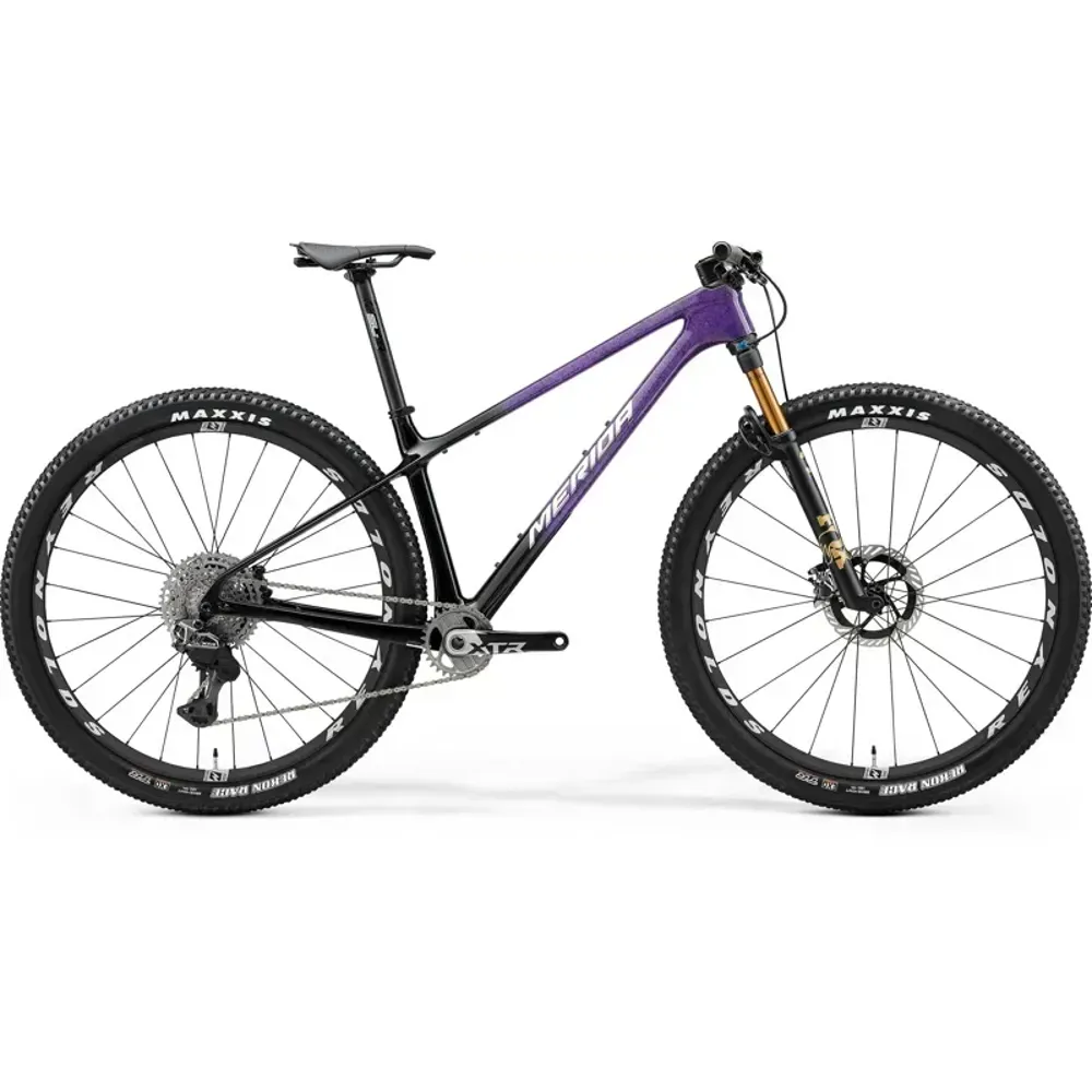 2026 Merida Big Nine 10K Carbon Hardtail MTB - Splatter Purple Black Flash