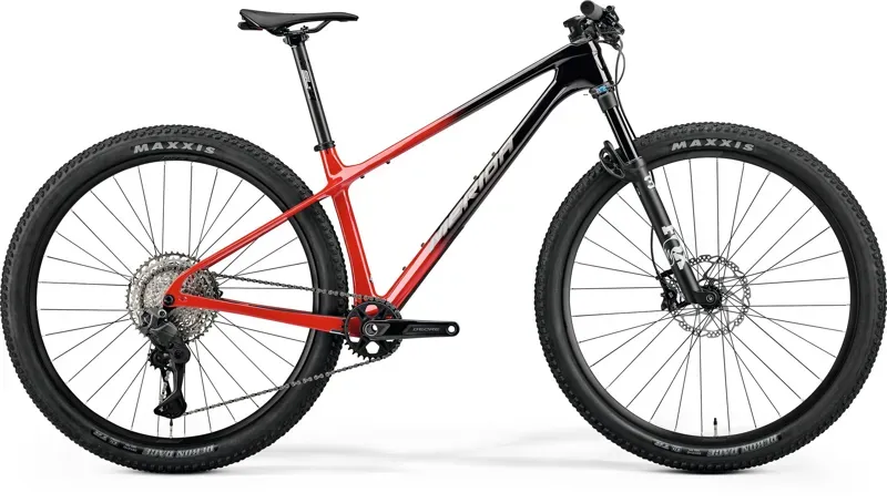 2026 Merida Big Nine 7000 Carbon Hardtail Mountain Bike - Black Red
