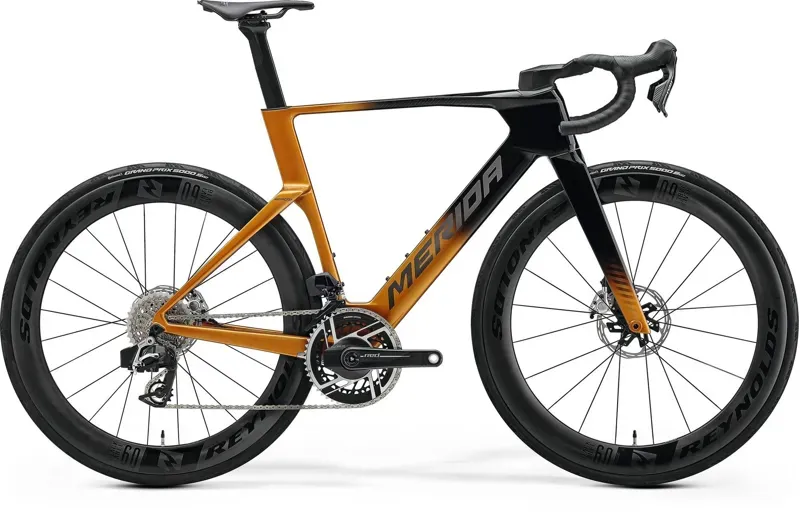 2027 Merida Reacto 10K Road Bike - Black Mineral Gold Grey