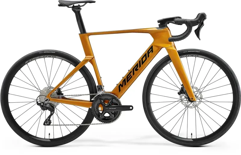 2027 Merida Reacto 4000 Carbon Road Bike - Mineral Gold Black