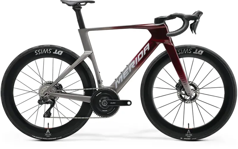 2027 Merida Reacto One Road Bike - Passion Red Grey
